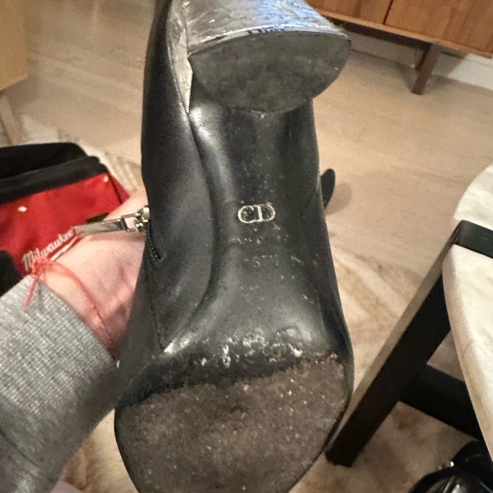 Dior Black Leather Ankle Boots - Picture 3 of 4